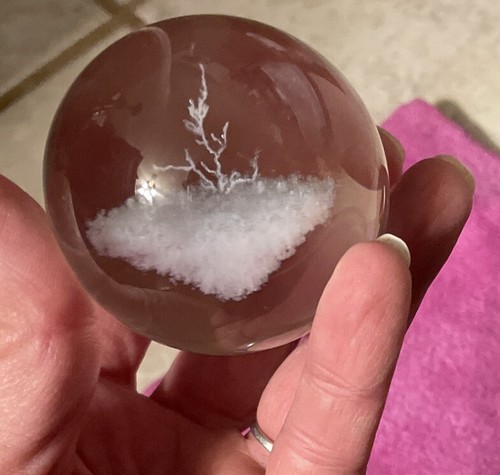 "Esfera de bola de cristal con árbol o planta diseñada con láser 2""" - Imagen 8 de 9