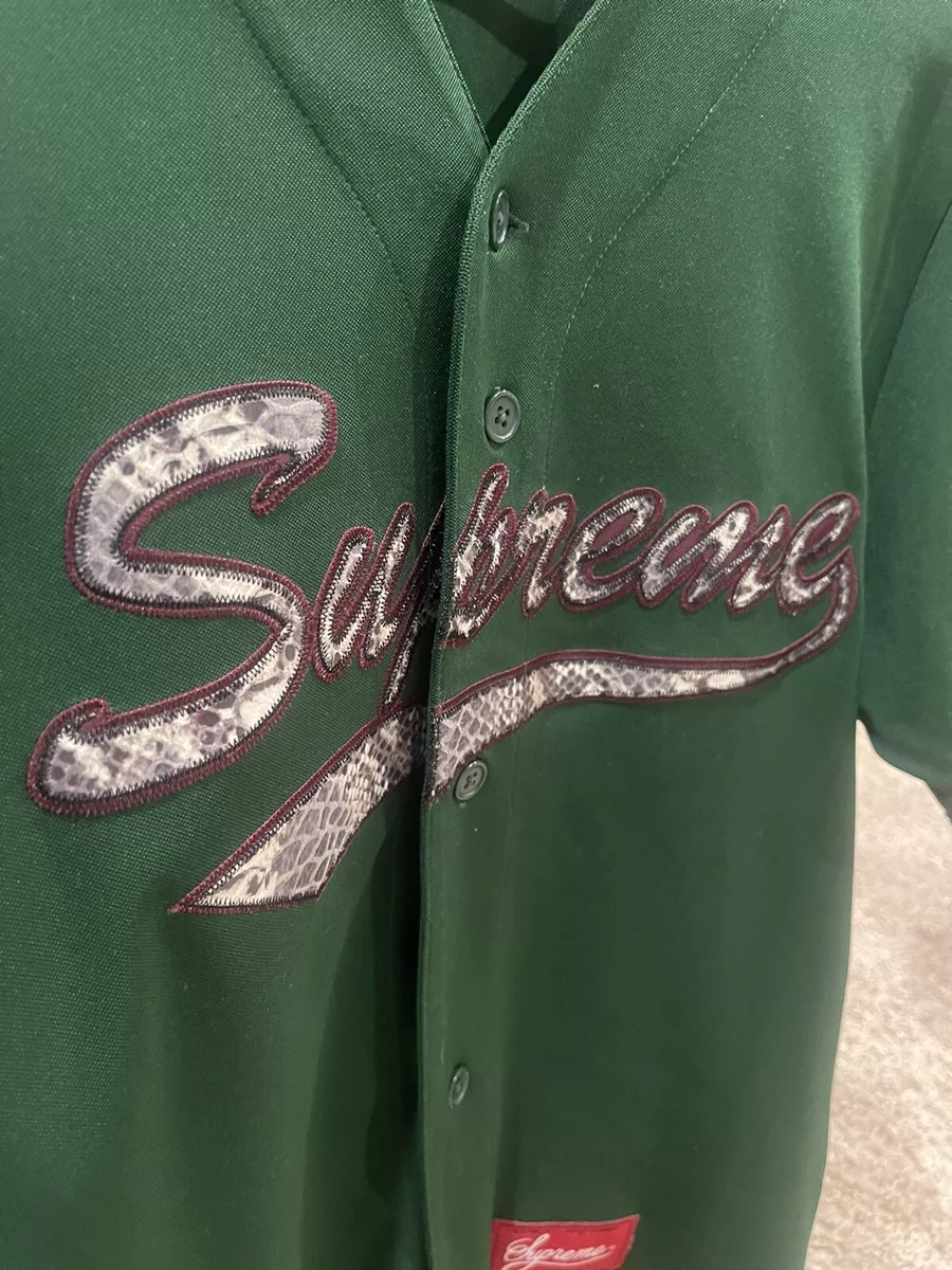 Supreme Snakeskin baseball jersey www.melpoejo.com.br