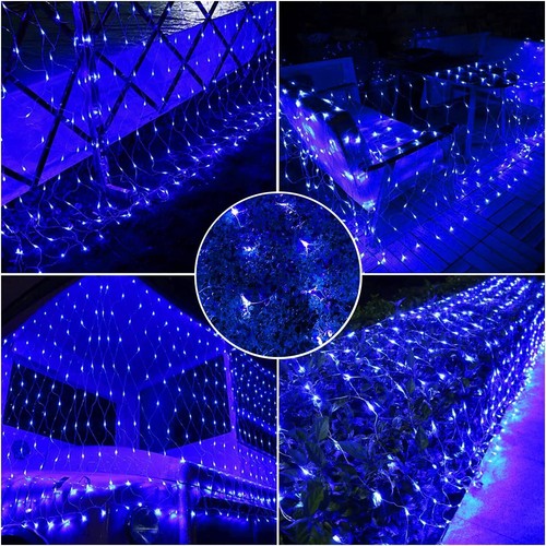 LED Net Mesh Lights Fairy String Curtain Lamp Christmas Wedding Party Decoration - Picture 34 of 51