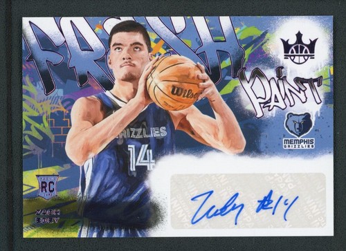 2024-25 ZACH EDEY 38/49 AUTO PANINI COURT KINGS FRESH PAINT RC AUTOGRAPHS