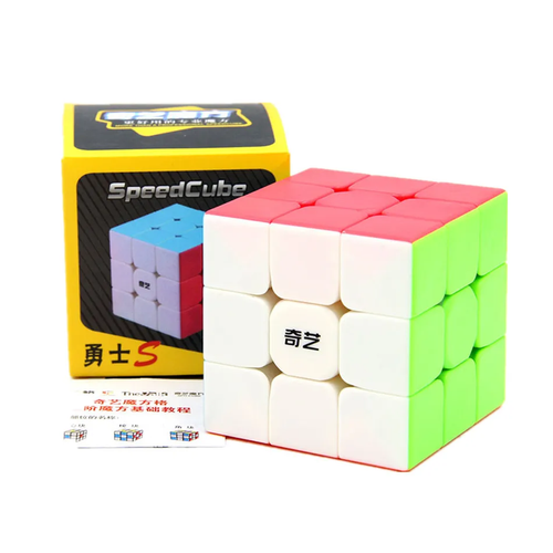 Qiyi Warrior S Magic Cube Colorful Stickerless Speed 3X3 Cube Antistress 3X3X3 L - Picture 9 of 13