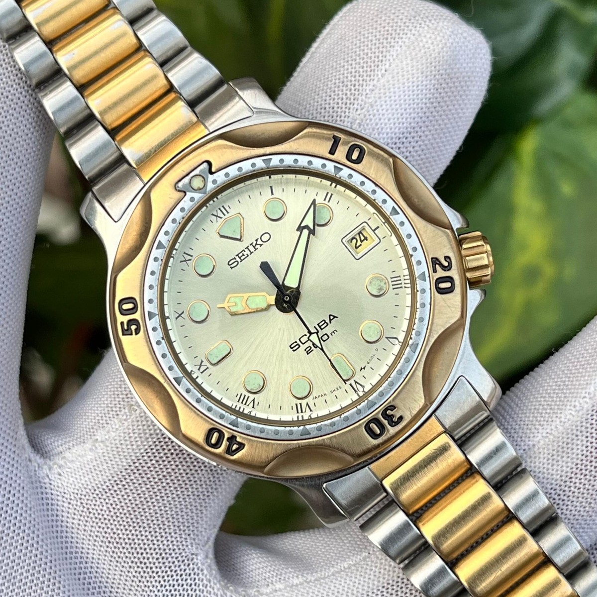 SEIKO セイコー 本物 SCUBA スキューバー200m 5H25-6000 メンズ