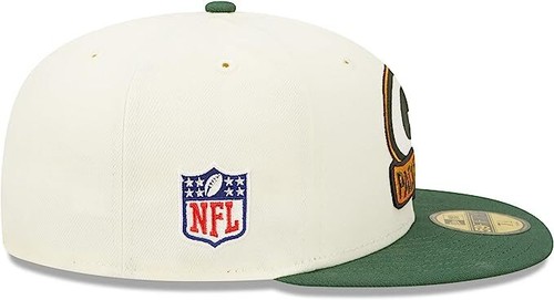 Cappello aderente New Era Green Bay Packers 2022 Sideline NFL crema 59FIFTY taglia 7-8 - Foto 5 di 8