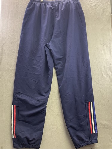 VINTAGE Adidas Pants Mens Extra Large Blue Track Windbreaker Lined Joggers XL - Picture 5 of 8