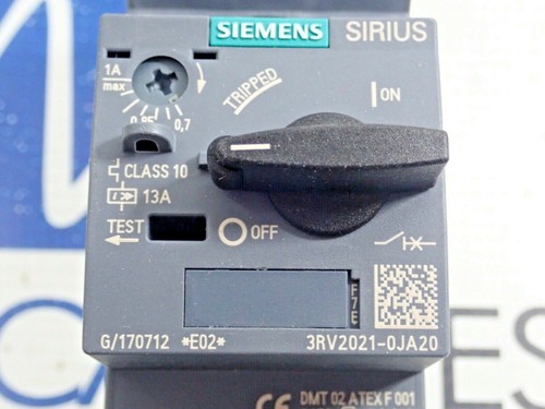 SIEMENS 3RV2021-OJA20 MOTOR PROTECTION CIRCUIT BREAKER 0.7-1.0A NEW - Picture 5 of 10