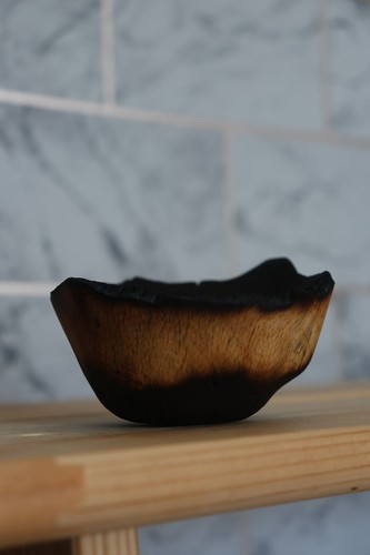 Small Wooden Bowl, Yakisugi, Handmade - Picture 5 of 8