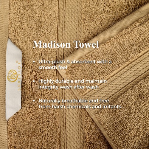 Egyptian Cotton Pile 6 Piece Towel Set Soft Plush Heavyweight 800 GSM Towels - Picture 197 of 216