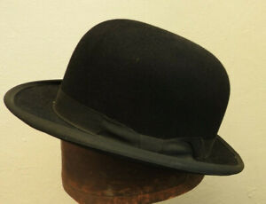 Derby Hat Traditional Black Bowler Men Felt Style Gentleman Costume Bob Simple