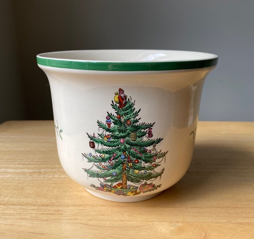 SPODE CHRISTMAS TREE 5 3/8" Cachepot - England - EUC - Picture 5 of 8