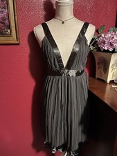 Woman’s Dress by LOVE STITCH Lovely Gray Bohemian Pleated Sz L