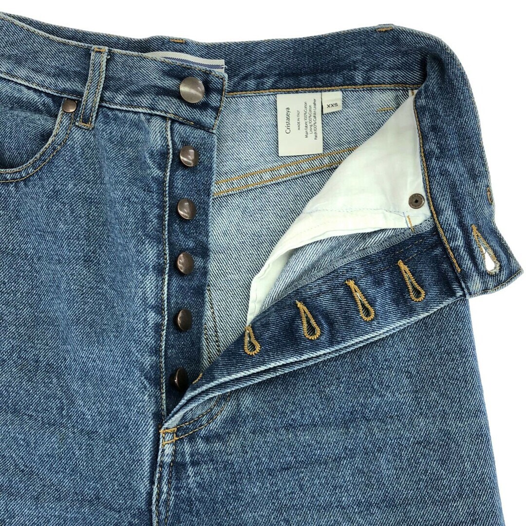 CristaSeya Christaseya Bleached Denim High-Waisted Jeans CristaSeya Christaseya Bleached Denim High-Waisted Jeans