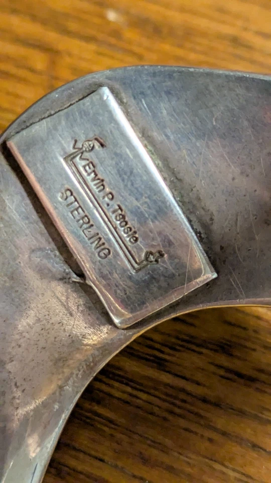 PULSERA ERVIN TSOSIE Turquesa Puño Plata de Ley Foto 2 de 4