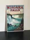 Niagara Falls New York Vintage Postcard Style Metal Sign Advertising