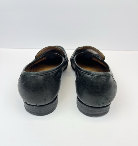 Allen Edmonds Bergamo 49010 Schwarz Leder Halbschuhe Made in Italy 11,5 D Vintage - Bild 6 von 9