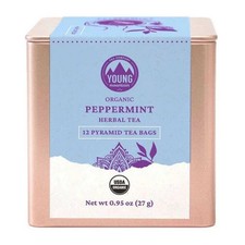 Thé À La Menthe Poivrée Bio 12 Sacs Par Young Mountain Tea