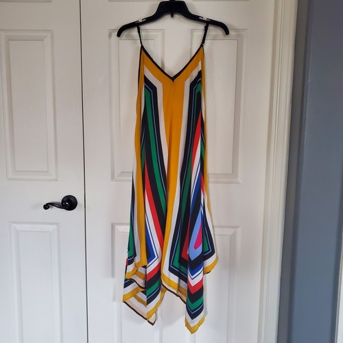Vestido de Verano Jealous Tomate Sling Multicolor con Tirantes Sin Mangas Asimétrico Med - Imagen 1 de 7
