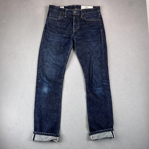 Jeans uomo RGT Rogue Territory 31x32 blu indaco denim giapponese made in USA