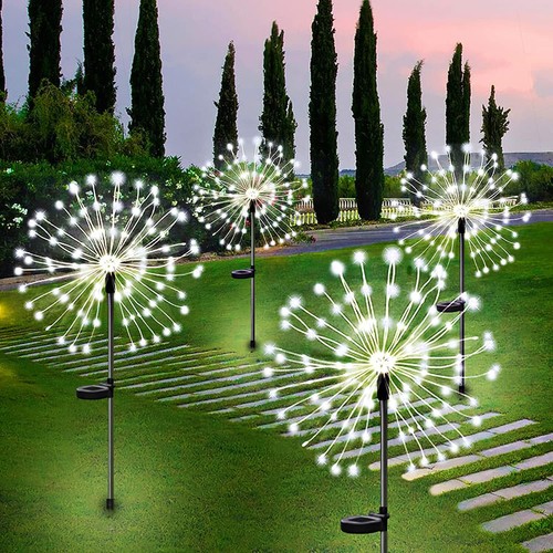 Christmas Solar Firework Lights Outdoor Waterproof Path Lawn Lamp Garden Decor - Picture 20 of 51