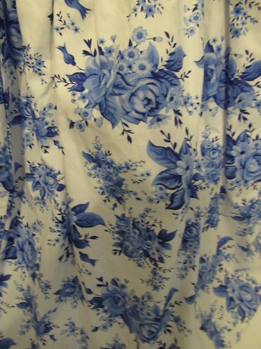 P78 Girls Rare Editions Size 10 Puff Sleeves Blue Floral on white Dress - Picture 2 of 8