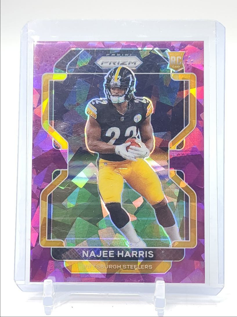 NAJEE HARRIS 2021 PANINI PRIZM ROOKIE PURPLE ICE STEELERS RC /225 Q0588