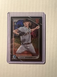 2024 Bowman Chrome Prospects Carson Whisenhunt #BCP-96 Navy Mojo Numbered /175