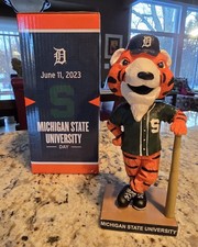 Detroit Tigers PAWS Michigan State University Bobblehead Day 6-11-2023 NEW