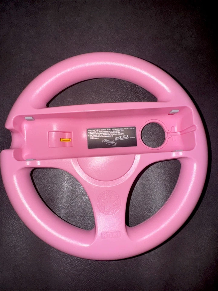 RARE! Hori Mario Kart Princess Peach Pink Steering Racing Wheel For Wii U Used - Image 3 of 4