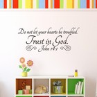 Vertrauen in Gott John 14: 1 Wandaufkleber Sprüche Aufkleber Vinyl Wandkunst