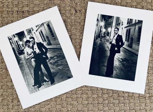 Helmut NEWTON SET TWO prints 1979 fashion french vogue 1992 13x16 MATTED MOUNTED - Picture 3 of 4