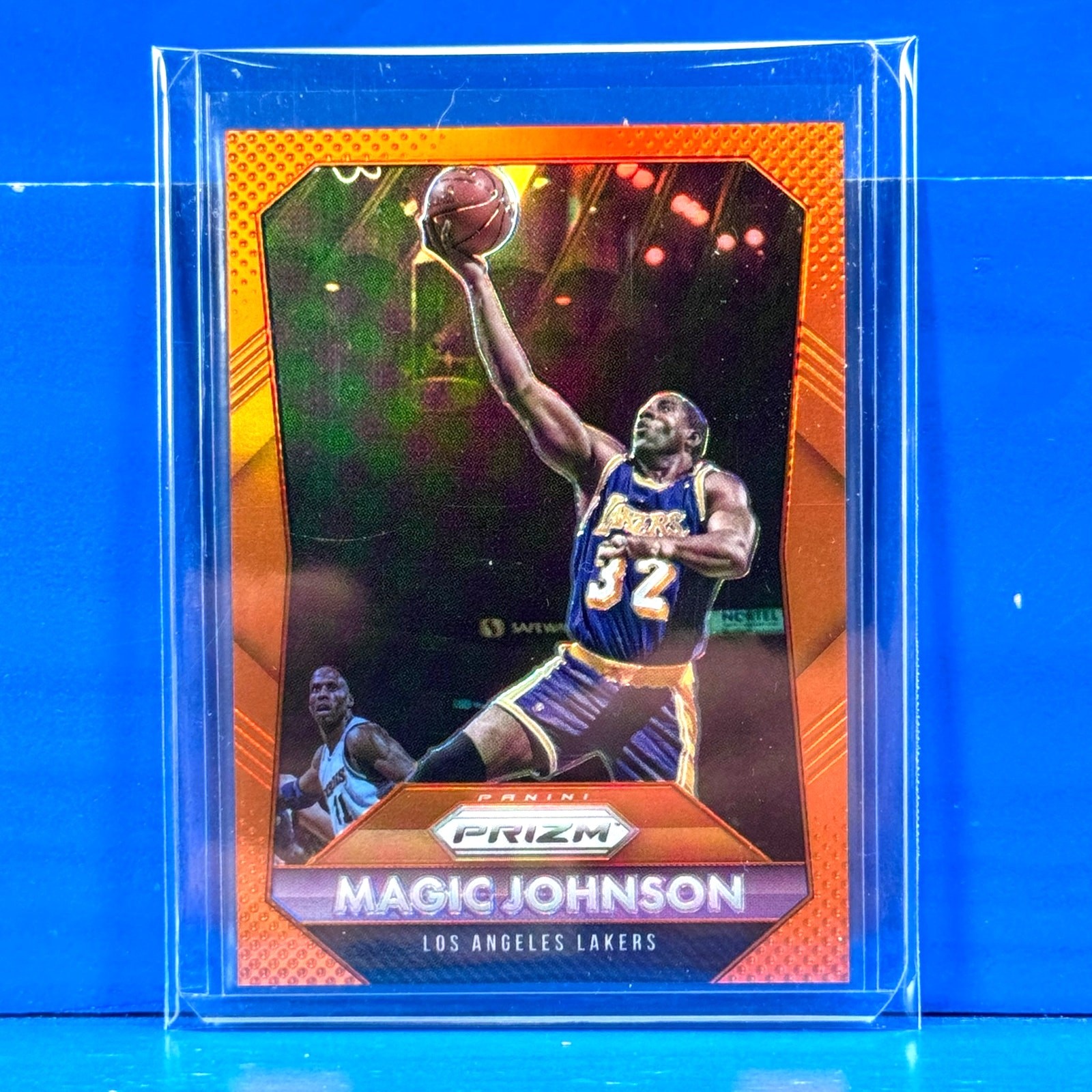 MAGIC JOHNSON 2015 Panini Prizm #248 Orange Parallel SP /65 Los Angeles Lakers