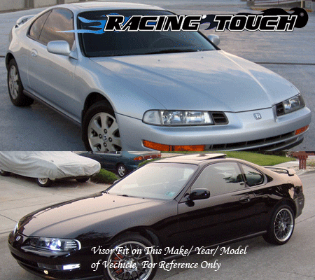 Deflector de viseras JDM 2 piezas protector de lluvia para Honda Prelude 1992-1996 92-96 S Si VTEC - Imagen 7 de 7