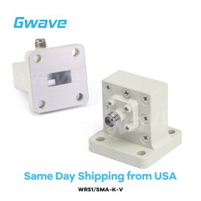 WR-51 to SMA Female Right Angle Waveguide to Coax Adapters with FBP260 Flange