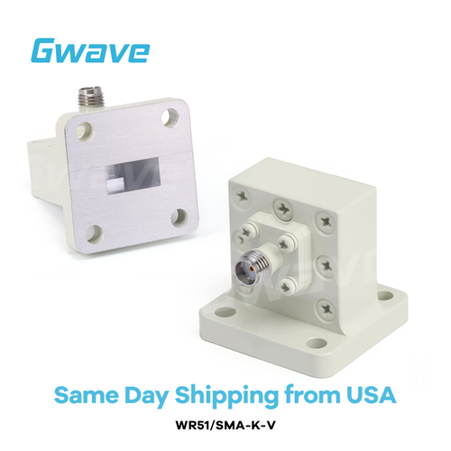 WR-51 to SMA Female Right Angle Waveguide to Coax Adapters with FBP260 Flange - Picture 1 of 10
