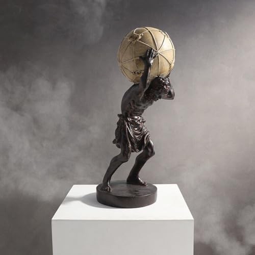 Large Greek Atlas Holding World Statue Sculpture Figurine Home Office Living - Picture 5 of 8