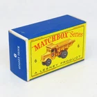 Matchbox - 6 Euclid Quarry Truck - Original Empty D Box Only - Reg Wheels Lesney
