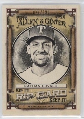 2024 Topps Allen & Ginter Rip Cards Ripped /199 Nathan Eovaldi #RIP-NE 1dm4
