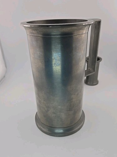Vintage JTC Danish Pewter Steins Mugs Set of 4 Graduated Measuring Jugs MCM Bar - Picture 13 of 21