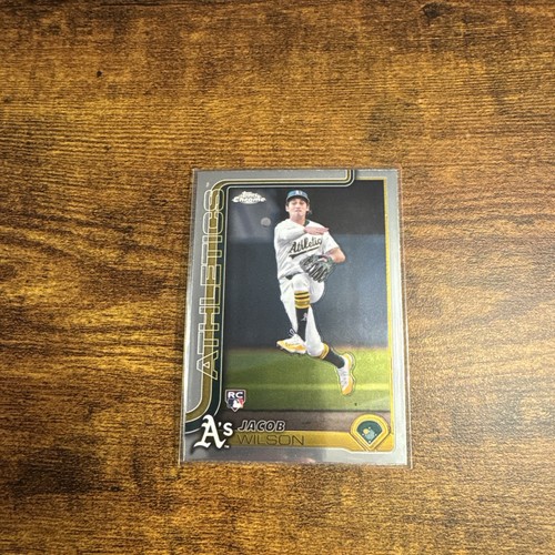 2025 Topps Chrome Jacob Wilson (RC) #96 Athletics Base Chrome Rookie Card - Bild 3 von 6