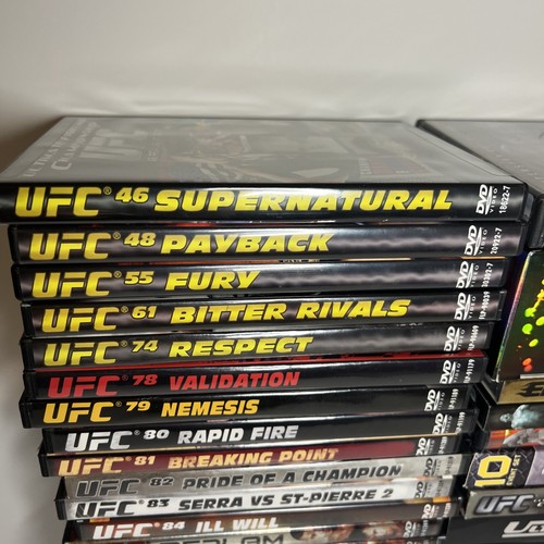 UFC Pride MMA DVD Lot of 43 Greatest Fights Knockouts Ultimate Fighter - Picture 2 of 5