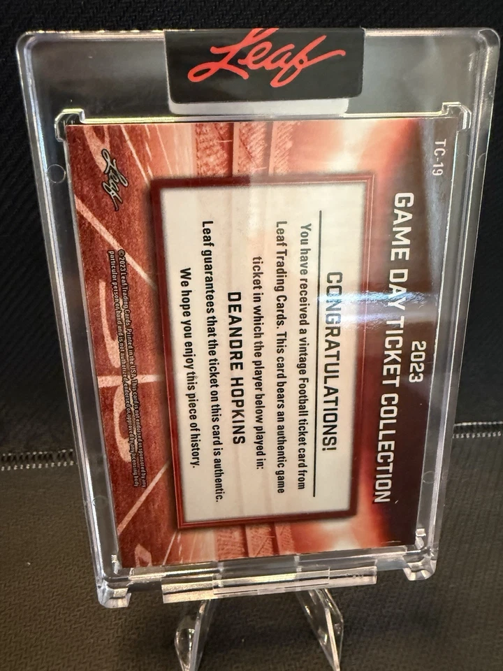 2023 Leaf Game Day Ticket Collection Deandre Hopkins #TC-19 - Image 2 of 2