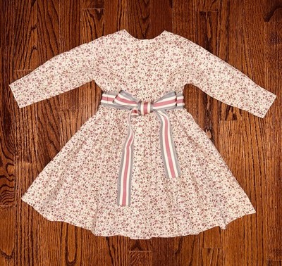 Kule by Nikki Kule High Quality Designer 12mos Dress Floral Tie-Back Ribbon New