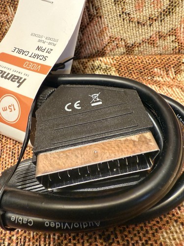 Hama Scartkabel Scart/Scart m/m 1,5m Schwarz Einfach Optimale Bildqualität Neu - Bild 3 von 6