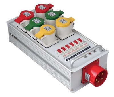 21KW 6-Way Industrial Plug Distribution Box 32A Power Distribution Box for Stage