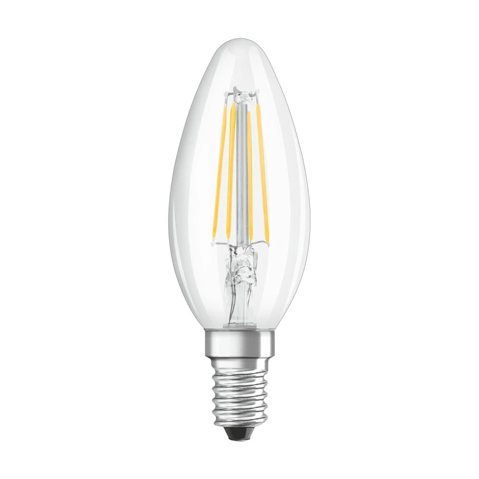 4 x Osram LED Filament Kerzen 5W = 40W E14 klar 470lm warm & kaltweiß Schalter - Bild 2 von 4