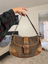vintage Coach Soho Signature Flap Shoulder Bag