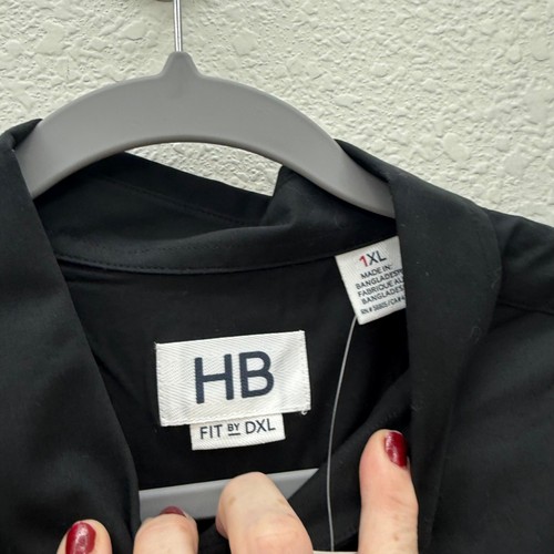 Camisa DXL Harbor Bay Negra Manga Larga Con Botones Para Hombre Talla 1XL NUEVA - Imagen 2 de 7