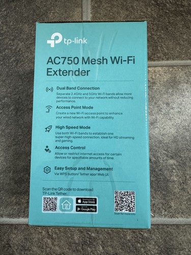 TP-LINK AC750 RE220 Mesh WiFi Range Extender Covers Up to 1200 Sq.ft White - Picture 2 of 6
