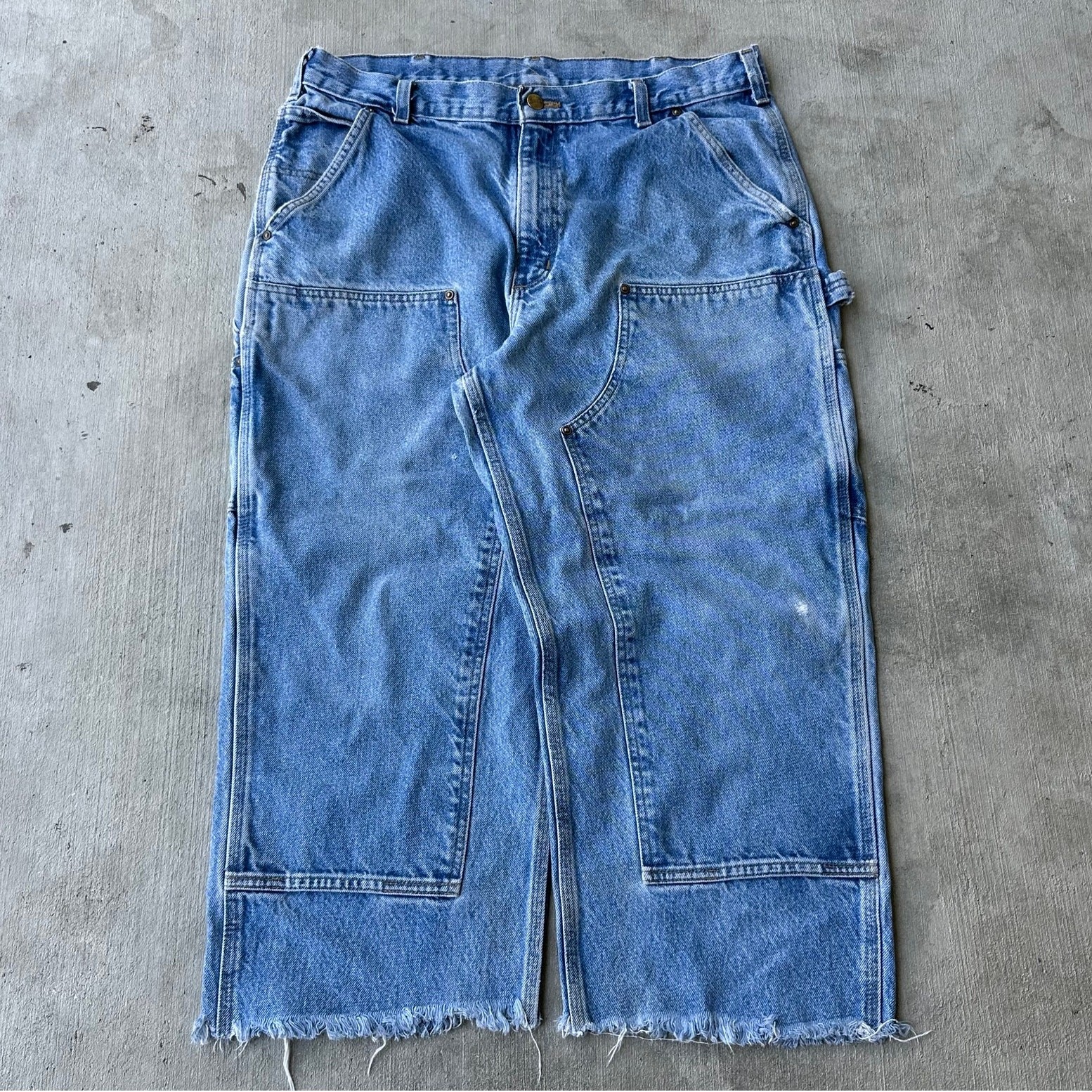 Vintage Y2K Blue Carhartt Double Knee Work Carpenter Pants