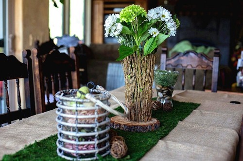 Dried Moss Table Runner for Party Garden Decoration, Dark Green 30cm X 180cm ... - Picture 5 of 7