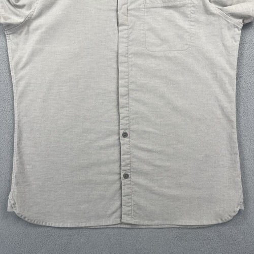 Lululemon Shirt Mens Medium Gray Button Up Short Sleeve Solid Summer Casual - Picture 5 of 10